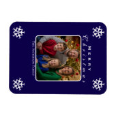 Kerst Vliegtuig Sneeuwvlok Foto Grappig Custom Magneet (Horizontaal)