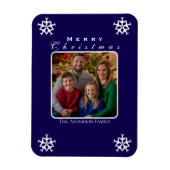 Kerst Vliegtuig Sneeuwvlok Foto Grappig Custom Magneet (Verticaal)