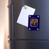 Kerst Vliegtuig Sneeuwvlok Foto Grappig Custom Magneet