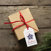 Kerst Vliegtuig Sneeuwvlok Foto Grappig Luchtvaart Cadeaulabel