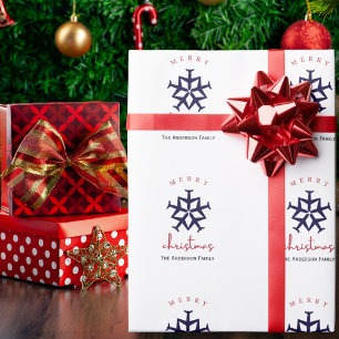 Kerst Vliegtuig Sneeuwvlok Foto Grappig Luchtvaart Cadeaupapier