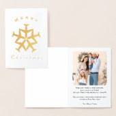 Kerst Vliegtuig Sneeuwvlok Foto Grappig Luchtvaart Folie Kaarten (Display)