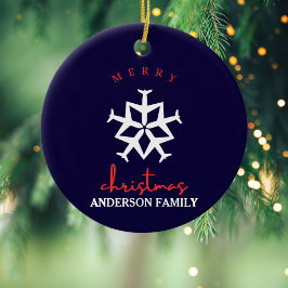 Kerst Vliegtuig Sneeuwvlok Foto Grappig Luchtvaart Keramisch Ornament