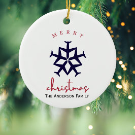 Kerst Vliegtuig Sneeuwvlok Foto Grappig Luchtvaart Keramisch Ornament