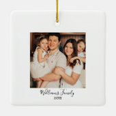 Kerst Vliegtuigboom & Foto Eenvoudige Luchtvaart Keramisch Ornament (Achterkant)