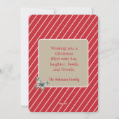 Kerst Vlinder Poinsettia Foto Feestdagenkaart (Achterkant)