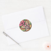 Kerst * Vlinder & Poinsettia * Sticker (Envelop)