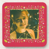 Kerst Voeg je eigen foto toe lijst onderzetter 6 s (Voorkant)