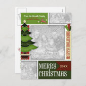 Kerst VOEG JE FOTO TOE Whimsical Tree Feestdagenkaart (Voorkant / Achterkant)