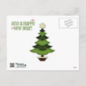 Kerst VOEG JE FOTO TOE Whimsical Tree Feestdagenkaart (Achterkant)