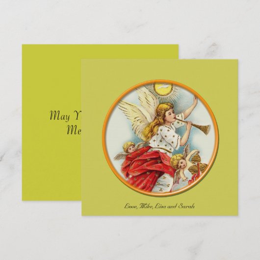 Kerst voeg je foto wenskaart toe. feestdagenkaart (Voorkant / Achterkant)