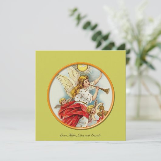 Kerst voeg je foto wenskaart toe. feestdagenkaart (Staand voorkant)