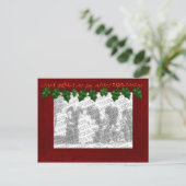 Kerst Voeg uw foto toe Lijst Briefkaart (Staand voorkant)