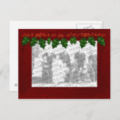 Kerst Voeg uw foto toe Lijst Briefkaart (Voorkant / Achterkant)