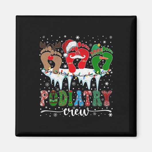Kerst Voetafdruk Doctor Podiatrist Podiatry Cre Magneet (Voorkant)