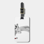 kerst voetbal bagagelabel (Voorkant verticaal)