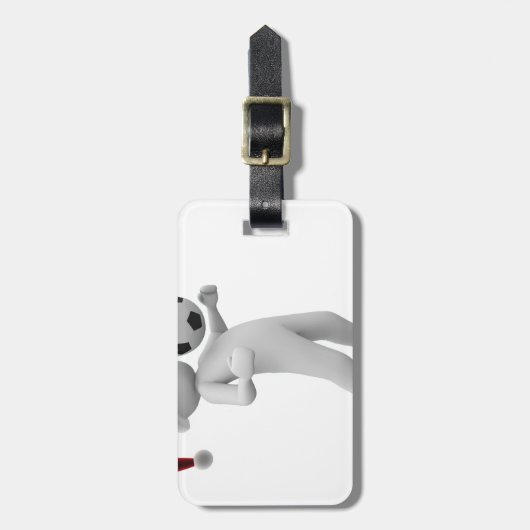 kerst voetbal bagagelabel (Voorkant verticaal)