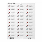 Kerst Voetbal Bal Sinterklaas Retouradres Etiket (Full Sheet)