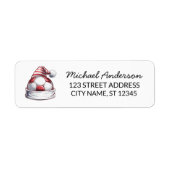 Kerst Voetbal Bal Sinterklaas Retouradres Etiket (Voorkant)