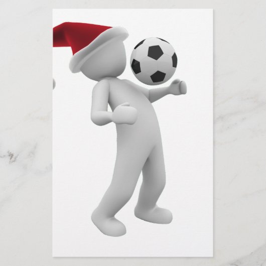 kerst voetbal briefpapier (Voorkant)