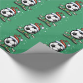 kerst voetbal cadeaupapier (Hoek)