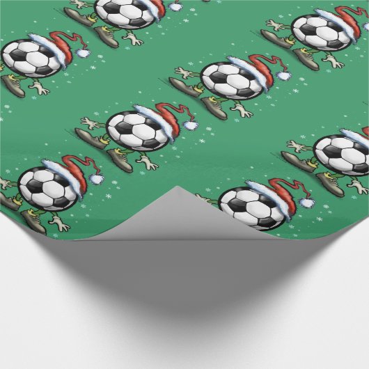kerst voetbal cadeaupapier (Hoek)