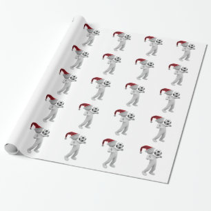 kerst voetbal cadeaupapier