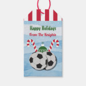 Kerst Voetbal Candy Cane Gift Labels Cadeaulabel (Voorkant)