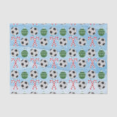Kerst Voetbal Candy Cane Tissue Papier (Voorkant)