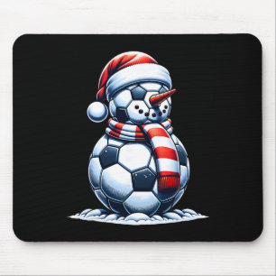 Kerst Voetbal Fan Funny Sneeuwman Sinterklaas Muismat