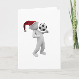 kerst voetbal feestdagen kaart