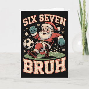Kerst Voetbal Kerstman Grappig 67 Meme Bruh Kerst  Kaart