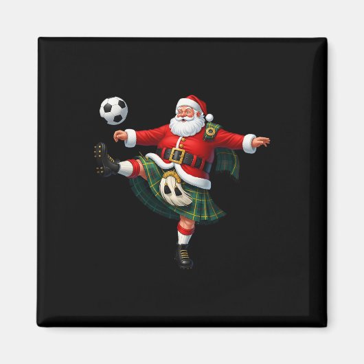 Kerst Voetbal Kerstman Grappig Voetbal Festive Fee Magneet (Voorkant)