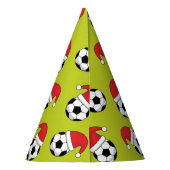 Kerst Voetbal met Santa Claus Pet Pattern Feesthoedjes (Achterkant)