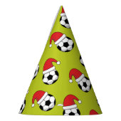 Kerst Voetbal met Santa Claus Pet Pattern Feesthoedjes (Links)
