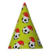 Kerst Voetbal met Santa Claus Pet Pattern Feesthoedjes (Rechts)