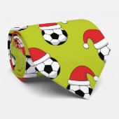 Kerst Voetbal met Santa Claus Pet Pattern Stropdas (Opgerold)