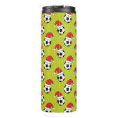 Kerst Voetbal met Santa Claus Pet Pattern Thermosbeker (Achterkant)