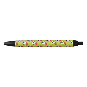 Kerst Voetbal met Santa Claus Pet Pattern Zwarte Inkt Pen