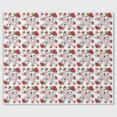 Kerst Voetbal Patroon - Personaliseer Cadeaupapier (Vlak)