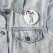 kerst voetbal ronde button 5,7 cm (In situ)