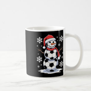 Kerst Voetbal Sneeuwman Grappig Voetbal Kerstmis Koffiemok