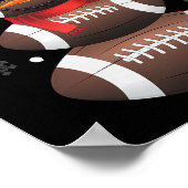 Kerst Voetbal Sneeuwman Kinder Voetbal Kerst Wom Poster (Hoek)