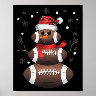 Kerst Voetbal Sneeuwman Kinder Voetbal Kerst Wom Poster