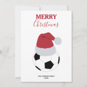 Kerst Voetbal Sport Football Aangepaste naam Feestdagenkaart (Voorkant)