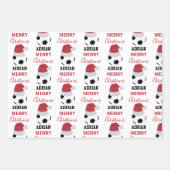 Kerst Voetbal Sport Football Aangepaste naam Inpakpapier Vel (Voorkant 3)