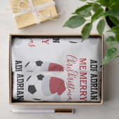 Kerst Voetbal Sport Football Aangepaste naam Tissuepapier (Geschenk)