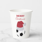 Kerst Voetbal Sport Football Vakantie Papieren Bekers (Voorkant)