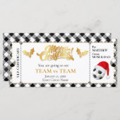 Kerst Voetbal Ticket, Verrassingscadeaubon (Voorkant / Achterkant)