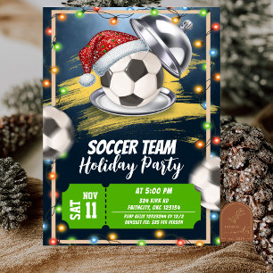 Kerst Voetbal Vakantie Feest Kaart